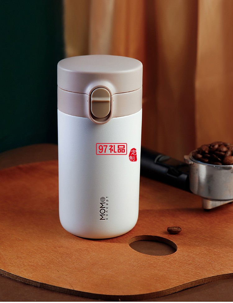 高顏值戶(hù)外運(yùn)動(dòng)車(chē)載不銹鋼茶杯彈跳杯 日曬穆哈