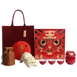 ?；⑸?chuàng)意國(guó)潮虎年新年送禮商務(wù)陶瓷旅行茶具套裝隨手禮品整套