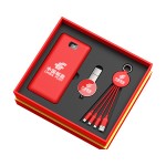 移動電源、U盤、三合一數(shù)據(jù)線商務(wù)套裝公司廣告禮品定制
