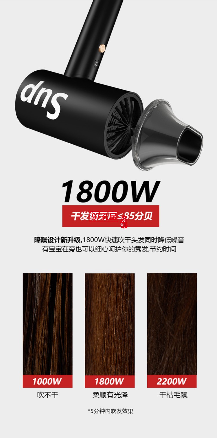 艾優(yōu)SUP電吹風(fēng)機負離子吹風(fēng)筒速干恒溫 sup吹風(fēng)機定制公司廣告禮品
