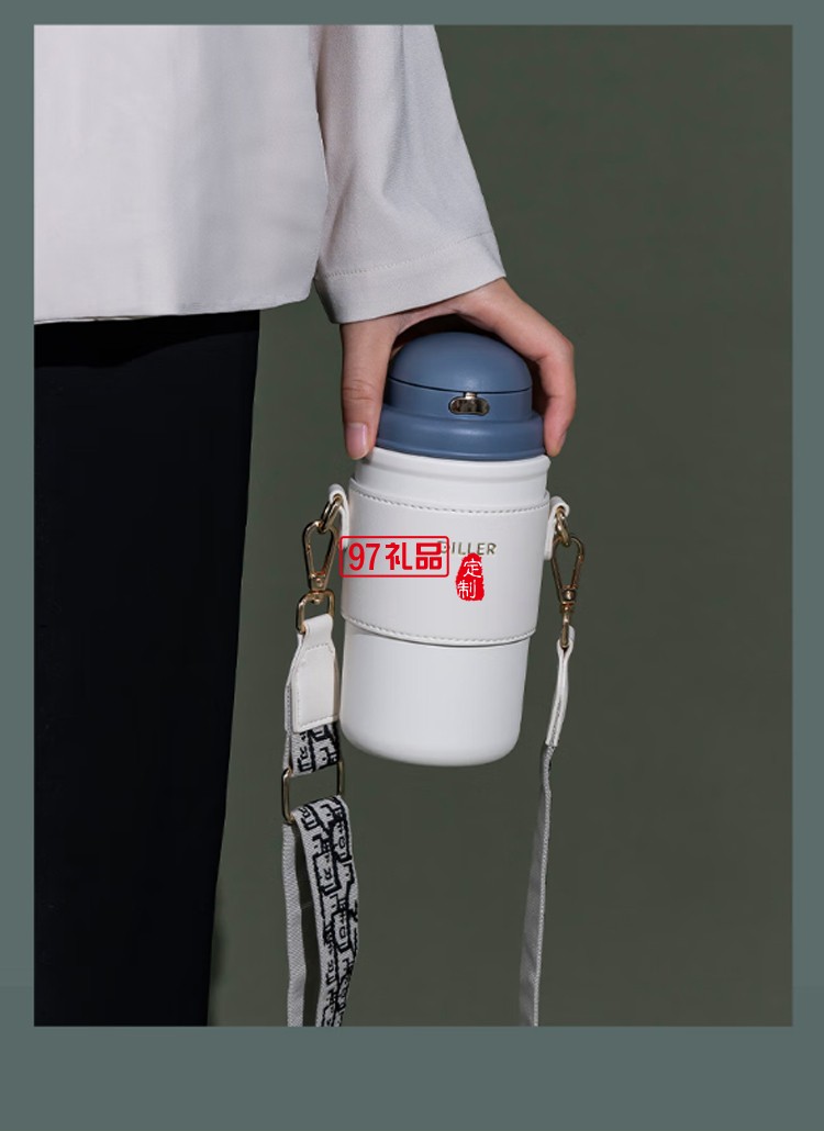 迪樂(lè)貝爾高顏值大容量帶吸管保溫水杯學(xué)生便攜隨手杯不銹鋼咖啡杯