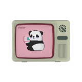 熊貓電視復(fù)古藍(lán)牙小音箱HIFI級(jí)音效續(xù)航時(shí)間長小巧便攜情人節(jié)生日禮物